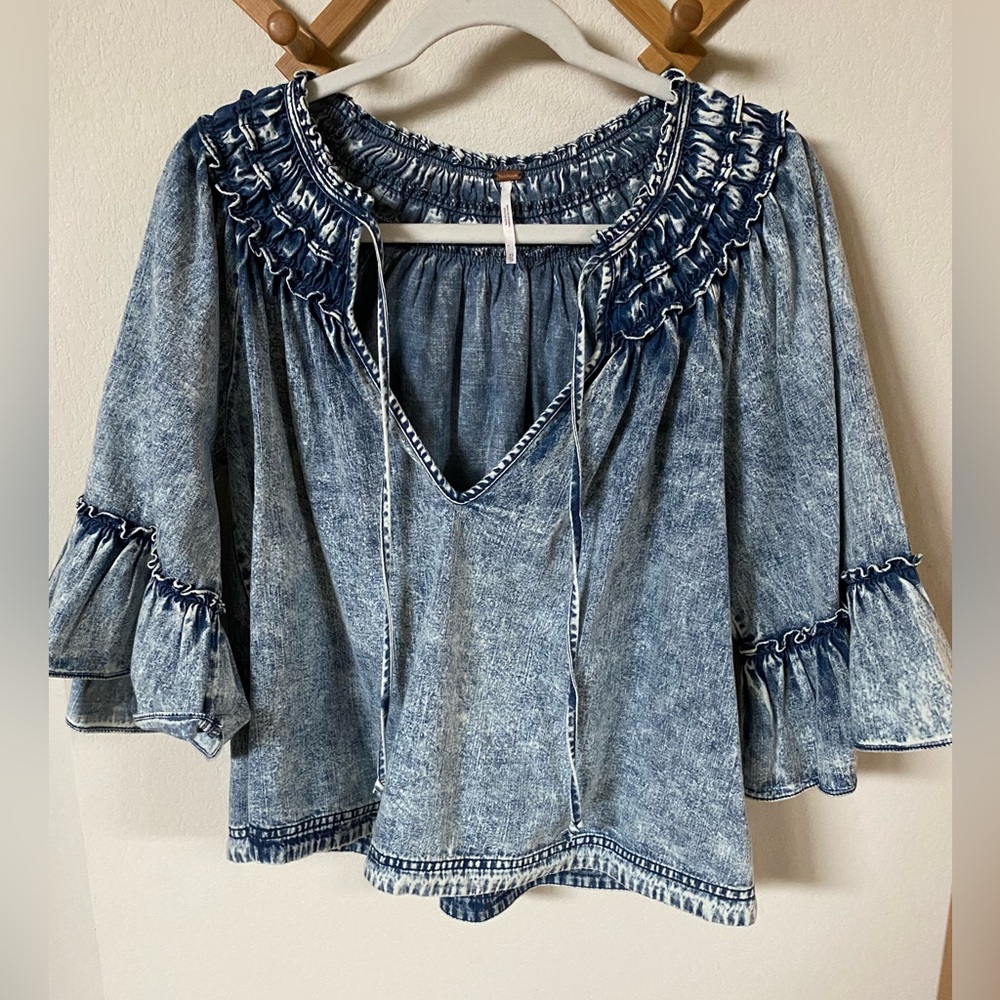 Free People Denim Top